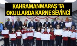 Kahramanmaraş'ta okullarda karne sevinci