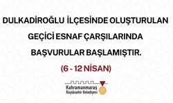 Dulkadiroğlu’nda Oluşturulan Geçici Çarşılara Başvurular Başladı!