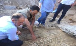Kahramanmaraş'taki Efsus Turan Mozaik Kazısı'nda 1500 yıllık mozaik taban bulundu