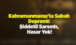 Kahramanmaraş'ta Sabah Depremi: Şiddetli Sarsıntı, Hasar Yok!