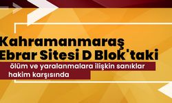 Kahramanmaraş Ebrar Sitesi D Blok'taki ölüm ve yaralanmalara ilişkin sanıklar hakim karşısında
