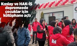 Kızılay ve HAK-İŞ depremzede çocuklar için kütüphane açtı