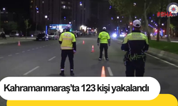 Kahramanmaraş’ta 123 kişi yakalandı
