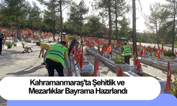 Kahramanmaraş'ta Şehitlik ve Mezarlıklar Bayrama Hazırlandı
