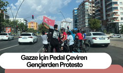 Gazze İçin Pedal Çeviren Gençlerden Protesto