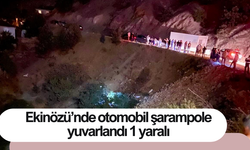 Ekinözü’nde otomobil şarampole yuvarlandı 1 yaralı