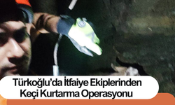 Türkoğlu’da itfaiye ekiplerinden keçi kurtarma operasyonu