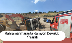 Çağlayancerit’te kamyon devrildi: 1 yaralı