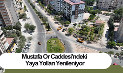 Mustafa Or Caddesi’ndeki Yaya Yolları Yenileniyor