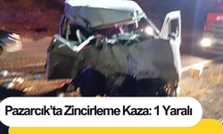 Pazarcık’ta Zincirleme Kaza: 1 Yaralı