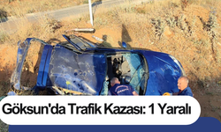 Göksun’da trafik kazası: 1 yaralı