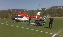 Kahramanmaraş’ta yaşlı hasta için helikopter ambulans havalandı