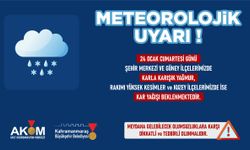 Kahramanmaraş’ta 24 Ocak uyarısı: Karla karışık yağmur ve kar geliyor