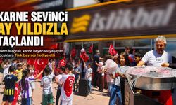 Kahramanmaraş’ta karne heyecanı Türk bayraklarıyla kutlandı