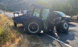 Kahramanmaraş Onikişubat'ta otomobil traktör ve araca çarptı: 3 kişi yaralandı