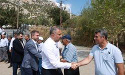 Başkan Toptaş, Kertmen’de güreş sahasını inceledi
