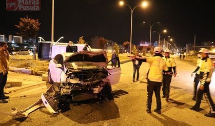 Kahramanmaraş’ta kısıtlamaya dakikalar kala trafik kazası 1 yaralı