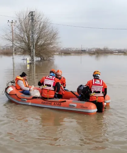 AFAD'dan Edirne raporu... Taşkınlara 539 personelle müdahale