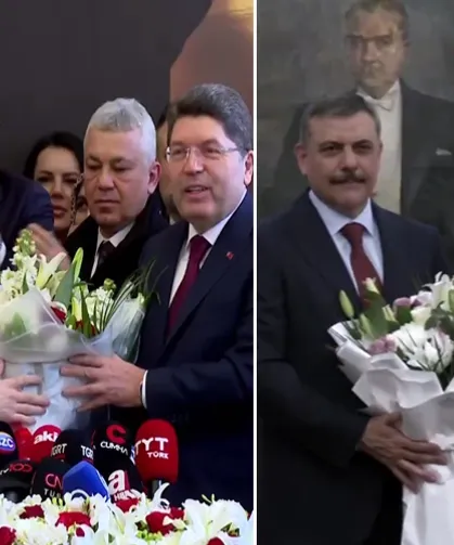 O bakanlıklarda devir teslim yapıldı