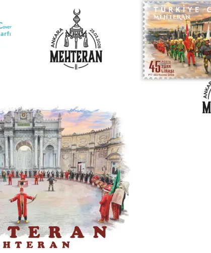 PTT'den 'mehteran' temalı ilkgün zarfı