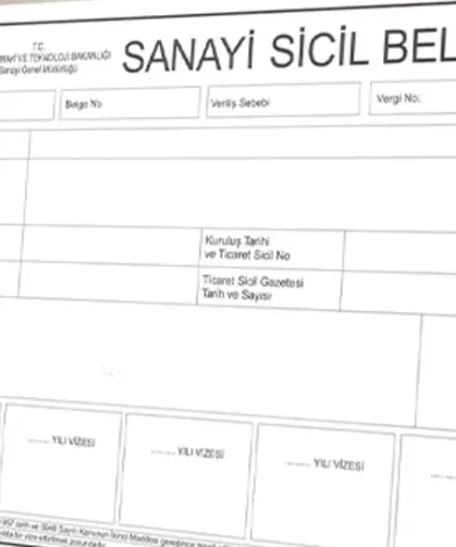 Sanayi Sicil Tebliği yenilendi... Başvuru, kayıt ve geçerlilik şartlarında değişiklik