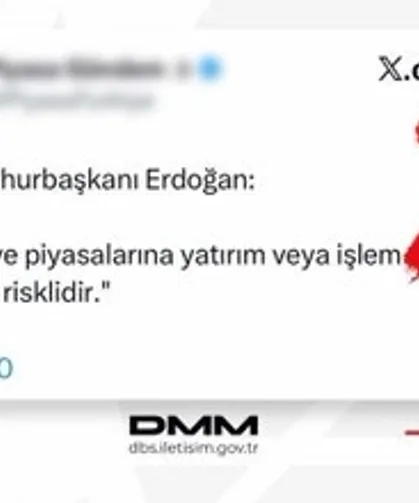 DMM'den 'sermaye piyasaları' açıklaması