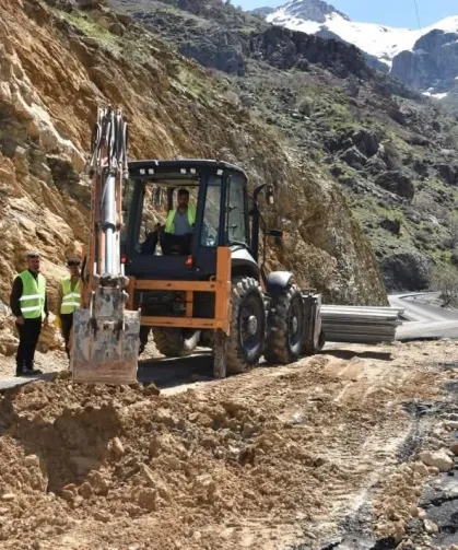 Mereto Dağı yolunda onarım çalışmaları başladı