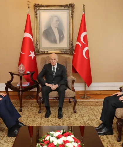 İki bakandan MHP lideri Bahçeli'ye ziyaret