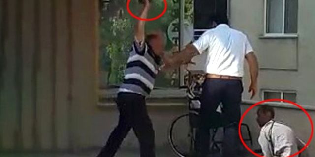 Engelli oğlunu, sokakta acımasızca döven babaya tepkiler çığ gibi!