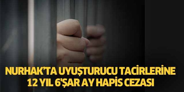 Nurhak’ta uyuşturucu tacirlerine 12 yıl 6'şar ay hapis cezası
