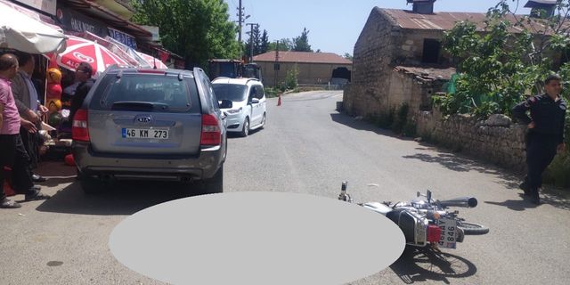 Kahramanmaraş'ta motosikletin devrilmesi sonucu sürücü yaralandı!
