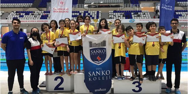 Uluslararası Yüzme İl Birinciliği yarışlarına SANKO damgası