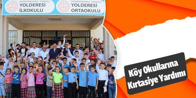 Türkoğlu'nda köy okullarına kırtasiye yardımı!