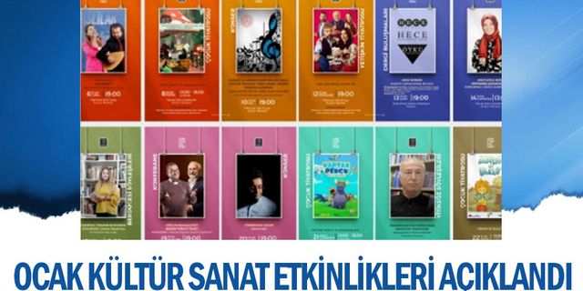 Kahramanmaraş'ta Ocak Kültür Sanat Etkinlikleri Açıklandı