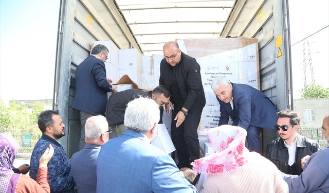 Azerbaycan'dan Kahramanmaraşlı depremzedelere gıda yardımı