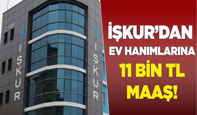 İŞKUR’dan ev hanımlarına 11 bin TL maaş!