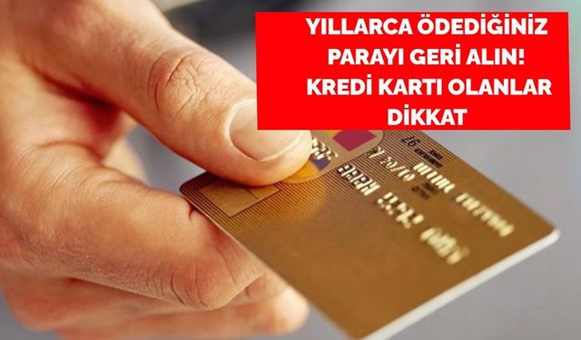 Kredi kartı kullananlar emsal karar açıklandı! 471 TL para iadesi tek başvurunuza bakıyor