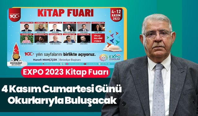 EXPO 2023 Kitap Fuarı, 4 Kasım Cumartesi günü okurlarıyla buluşacak