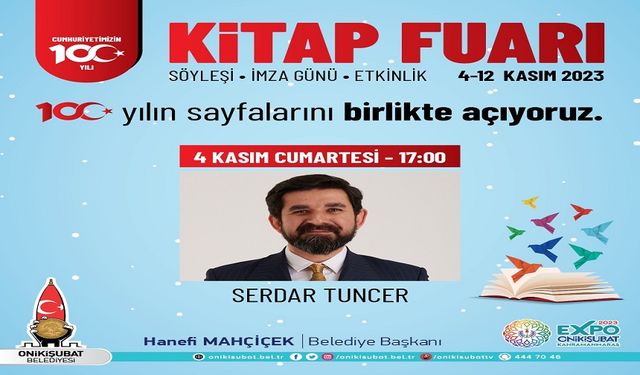 EXPO 2023 Kitap Fuarı’nın ilk konuğu Serdar Tuncer