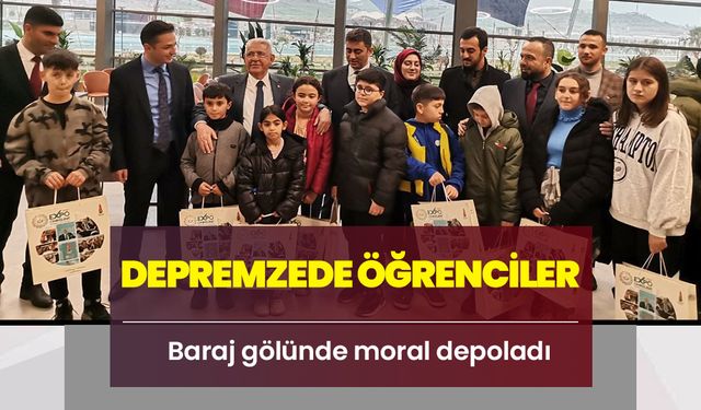 Depremzede öğrenciler baraj gölünde moral depoladı 