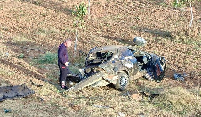 Göksun’da otomobil takla attı: 2 yaralı