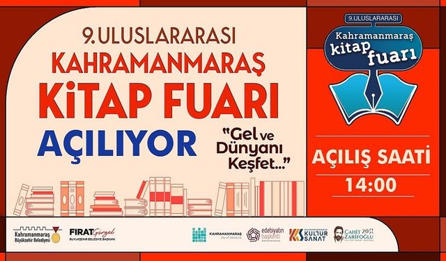 9. Uluslararası Kahramanmaraş Kitap Fuarı Yarın Misafirlerine Kapılarını Açıyor