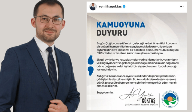 Çağlayancerit Belediye Başkanı Partisinden İstifa Etti