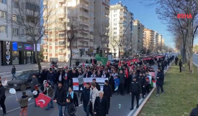 Kahramanmaraş'ta Gazze İçin Yürüyüş ve Miting Düzenlendi