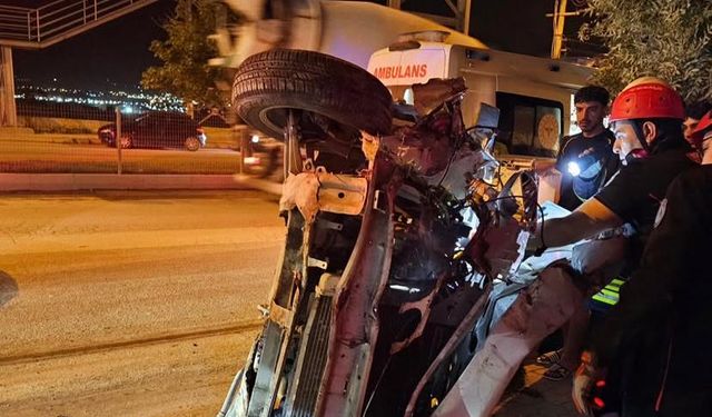 Kahramanmaraş’ta otomobil devrildi: 1 yaralı