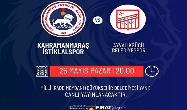 Kahramanmaraş İstiklalspor’a 2. Lig yolunda dev destek! Final ekranı meydanda