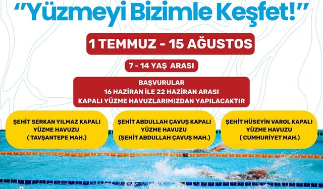 Onikişubat Belediyesi’nden 7-14 Yaş Grubu İçin Üç Tesiste Yüzme Kursu