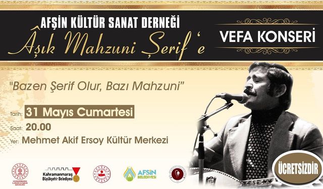 Kahramanmaraş, Halk Ozanı Mahzuni’yi Türküleriyle Anacak