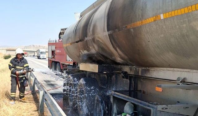 Kahramanmaraş’ta tanker yangını korkuttu