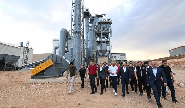 Görgel ve Kirişci, Kuzey İlçelerin Yol Ağına Güç Katacak Tesiste İncelemelerde Bulundu